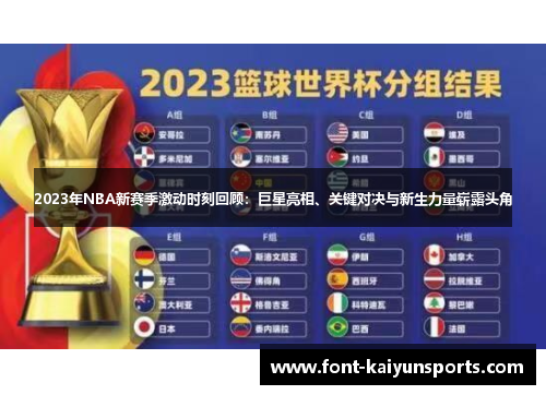 2023年NBA新赛季激动时刻回顾:巨星亮相、关键对决与新生力量崭露头角 2023年NBA新赛季激动时刻回顾:巨星亮相、关键对决与新生力量崭露头角