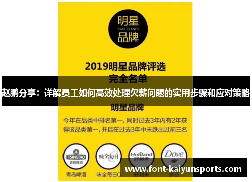 赵鹏分享:详解员工如何高效处理欠薪问题的实用步骤和应对策略 赵鹏分享:详解员工如何高效处理欠薪问题的实用步骤和应对策略