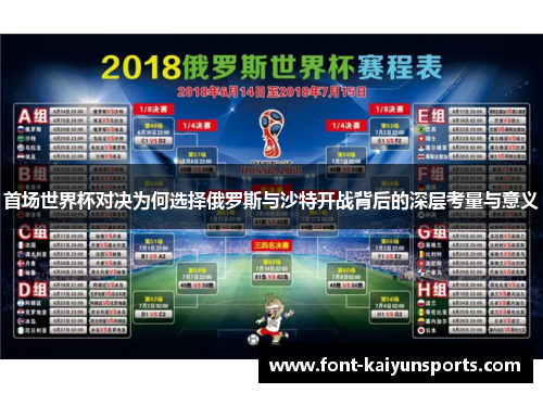 首场世界杯对决为何选择俄罗斯与沙特开战背后的深层考量与意义